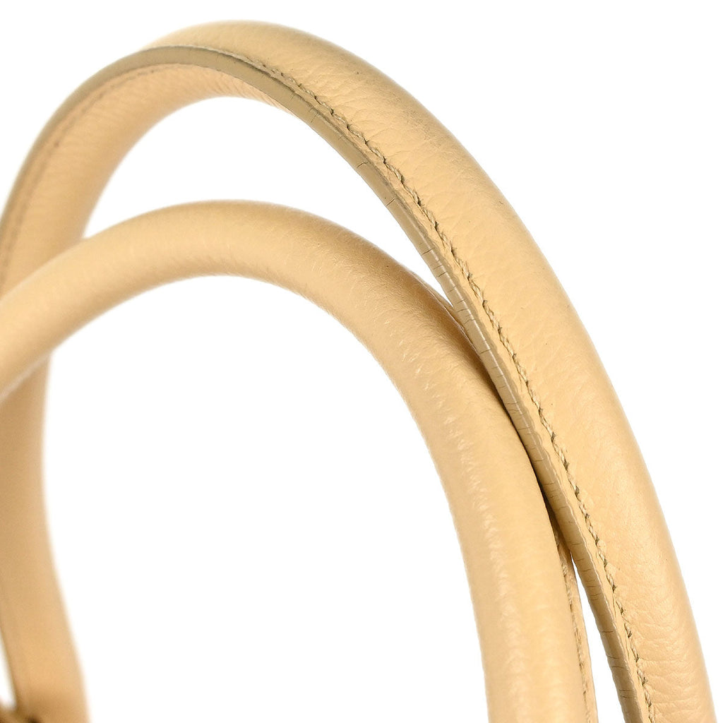 Chanel 2010-2011 Beige Calfskin Cerf Executive 2way Shoulder Tote Bag