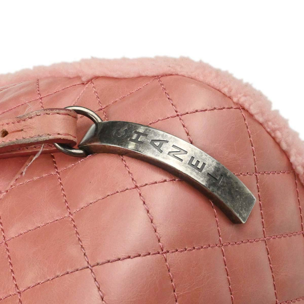Chanel 2015-2016 Pink Calfskin Shearling Paris-Salzburg Mountain Backpack