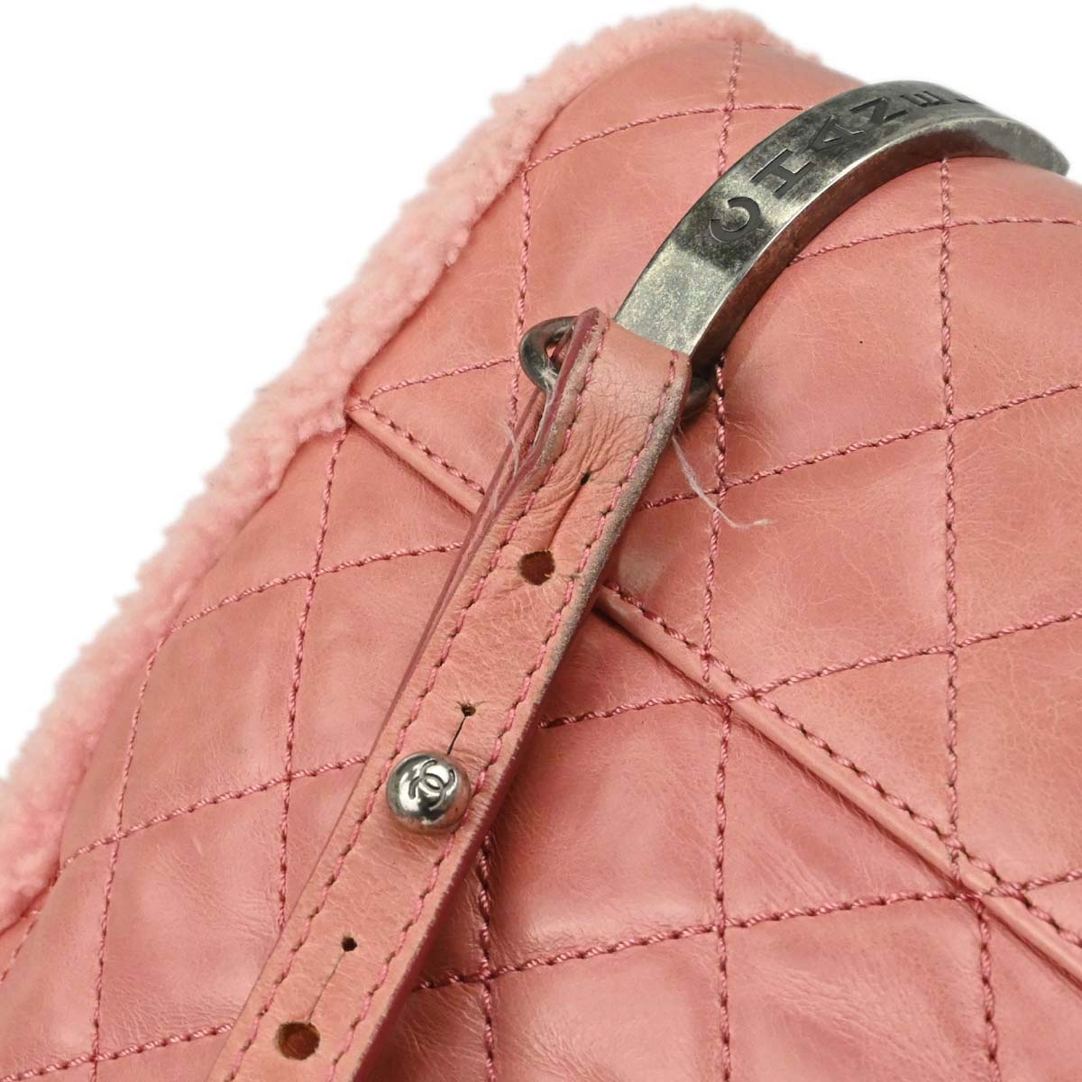Chanel 2015-2016 Pink Calfskin Shearling Paris-Salzburg Mountain Backpack