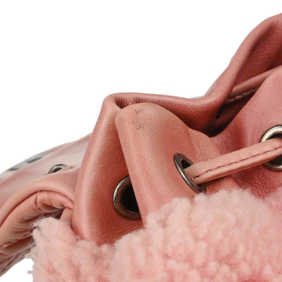 Chanel 2015-2016 Pink Calfskin Shearling Paris-Salzburg Mountain Backpack