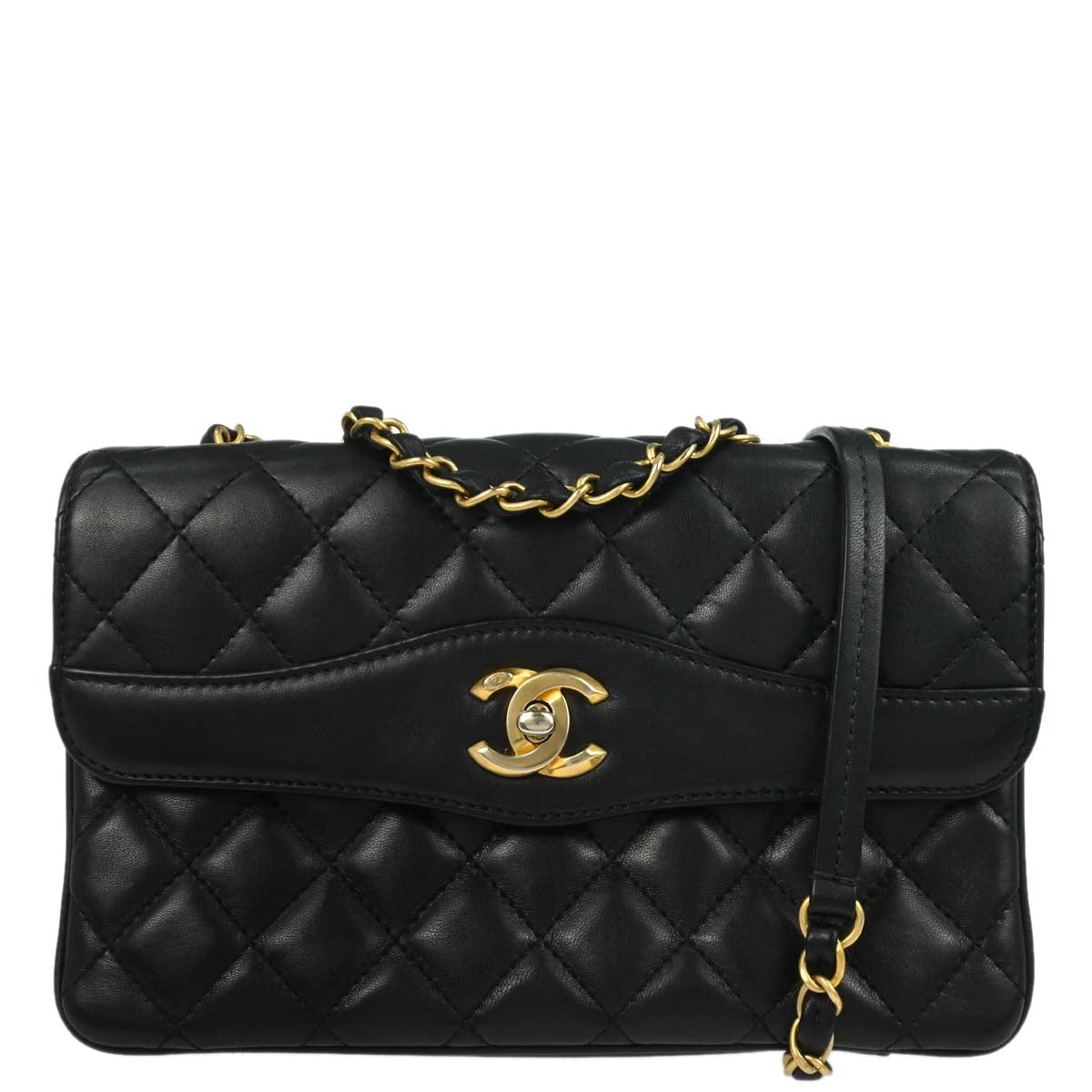 Chanel 2018 Black Lambskin Shoulder Bag