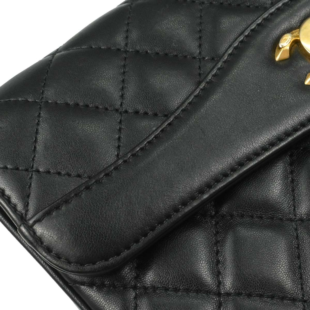 Chanel 2018 Black Lambskin Shoulder Bag