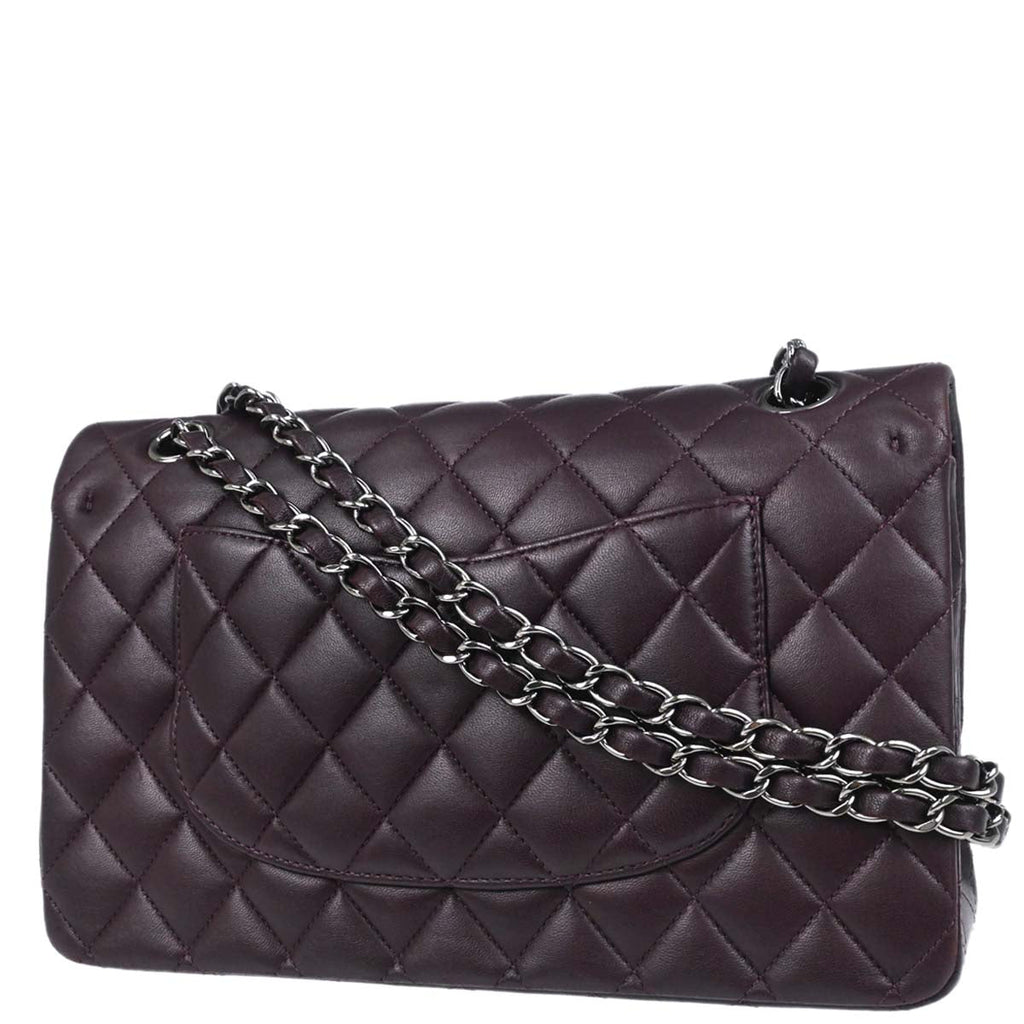 Chanel 2011 Purple Lambskin Medium Classic Double Flap Shoulder Bag