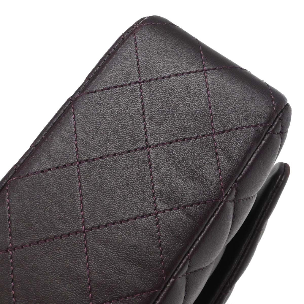 Chanel 2011 Purple Lambskin Medium Classic Double Flap Shoulder Bag