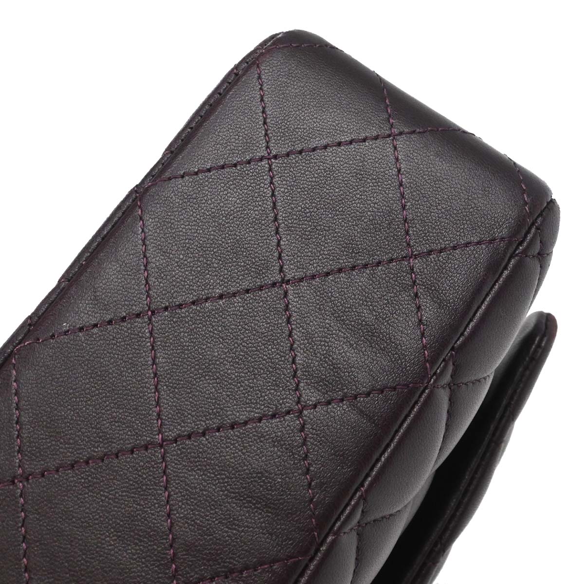 Chanel 2011 Purple Lambskin Medium Classic Double Flap Shoulder Bag