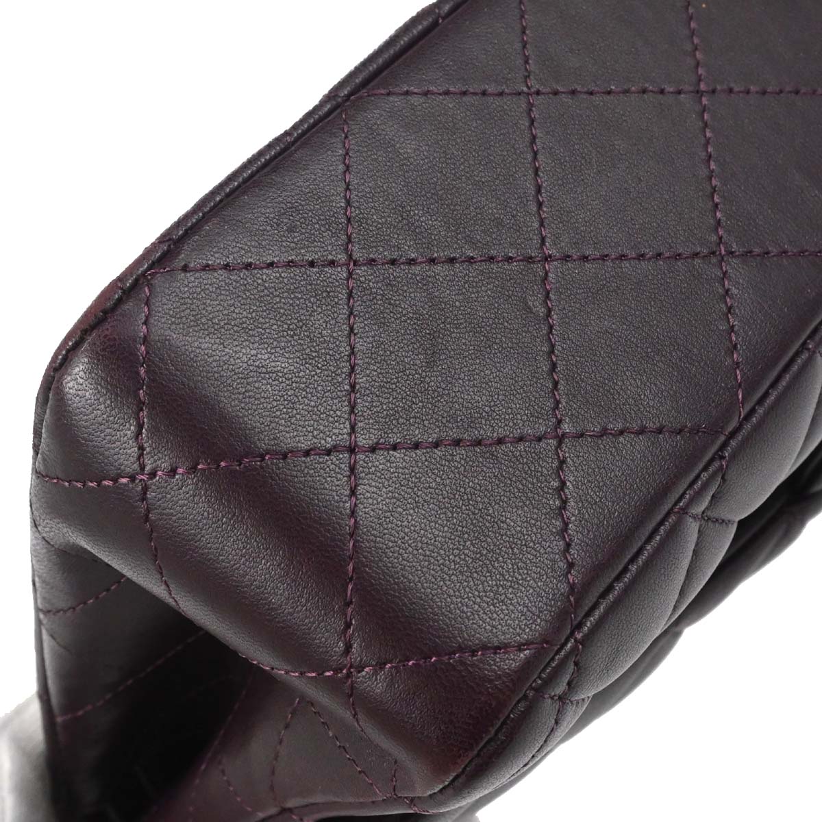 Chanel 2011 Purple Lambskin Medium Classic Double Flap Shoulder Bag