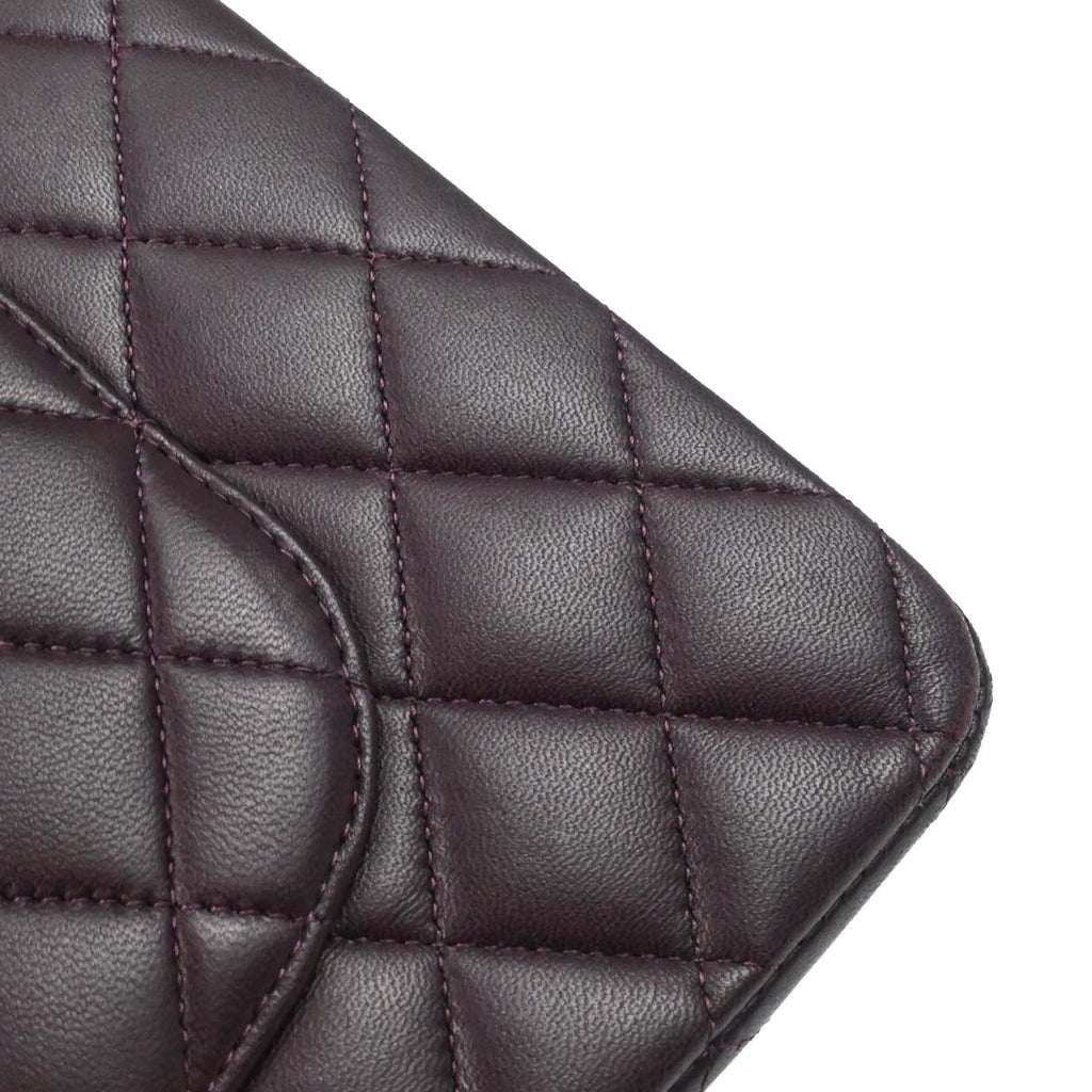 Chanel 2011 Purple Lambskin Medium Classic Double Flap Shoulder Bag