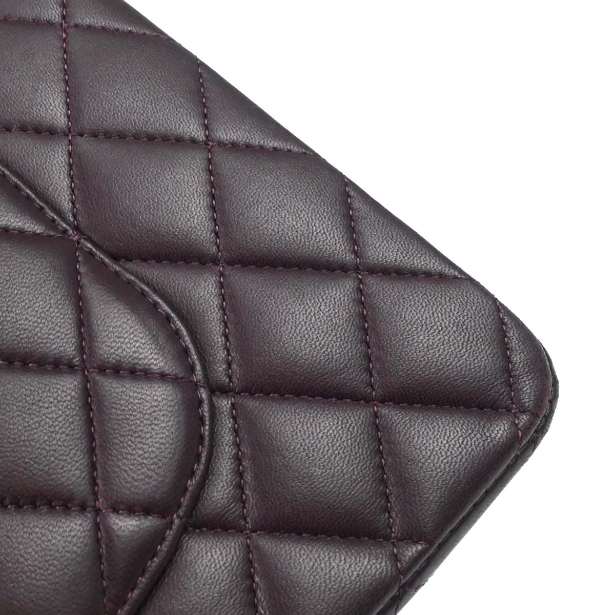 Chanel 2011 Purple Lambskin Medium Classic Double Flap Shoulder Bag