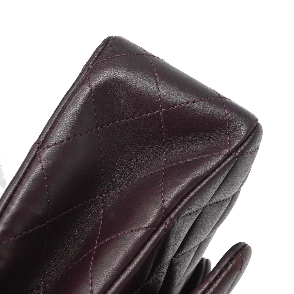 Chanel 2011 Purple Lambskin Medium Classic Double Flap Shoulder Bag