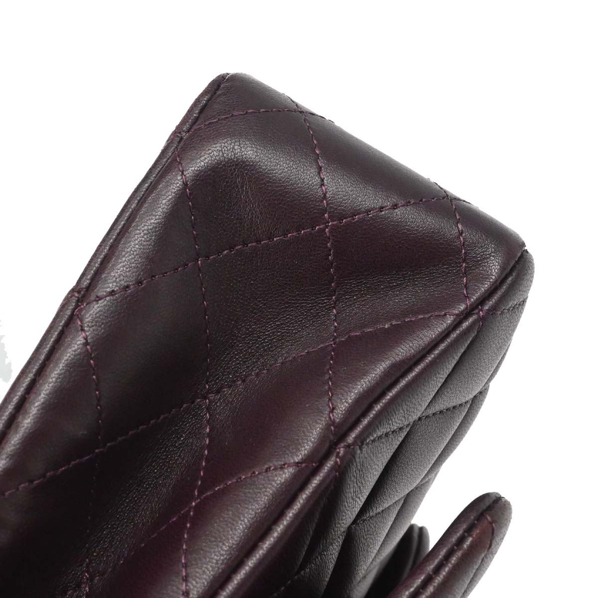 Chanel 2011 Purple Lambskin Medium Classic Double Flap Shoulder Bag