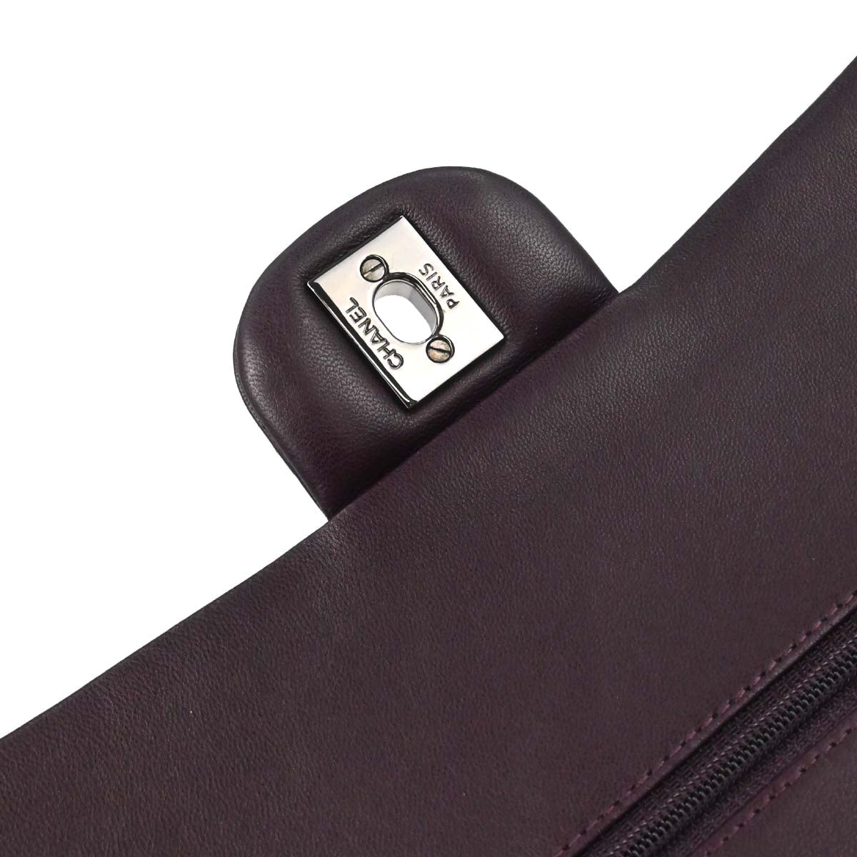 Chanel 2011 Purple Lambskin Medium Classic Double Flap Shoulder Bag