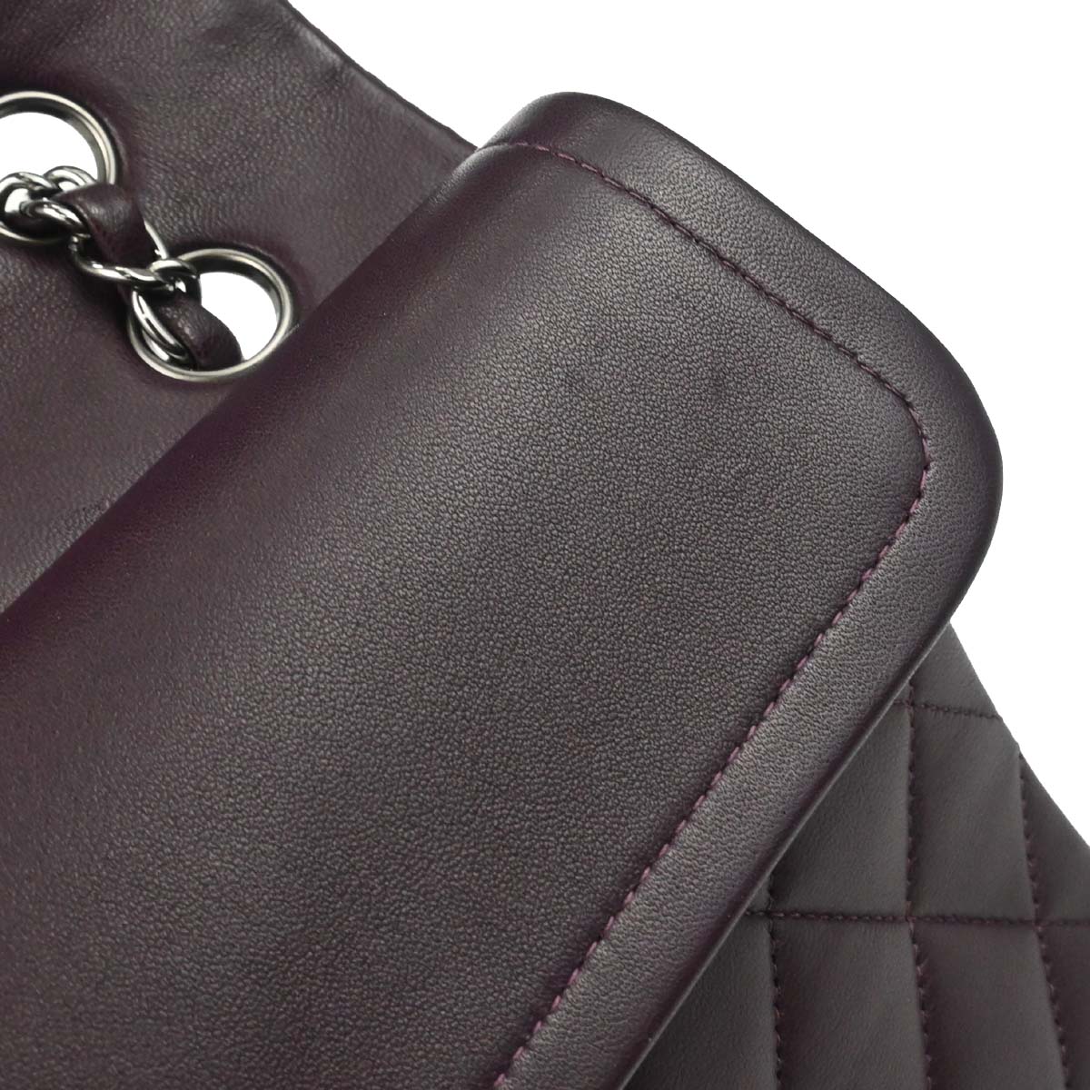 Chanel 2011 Purple Lambskin Medium Classic Double Flap Shoulder Bag