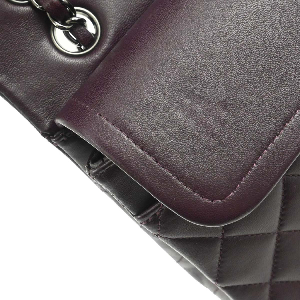 Chanel 2011 Purple Lambskin Medium Classic Double Flap Shoulder Bag
