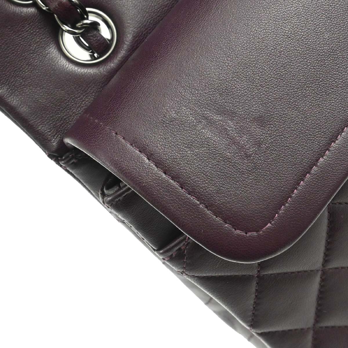 Chanel 2011 Purple Lambskin Medium Classic Double Flap Shoulder Bag