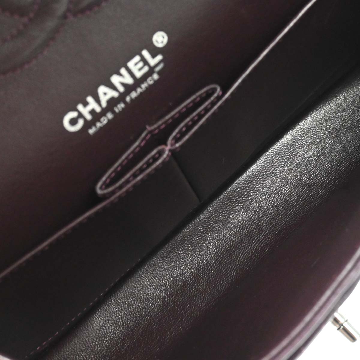 Chanel 2011 Purple Lambskin Medium Classic Double Flap Shoulder Bag