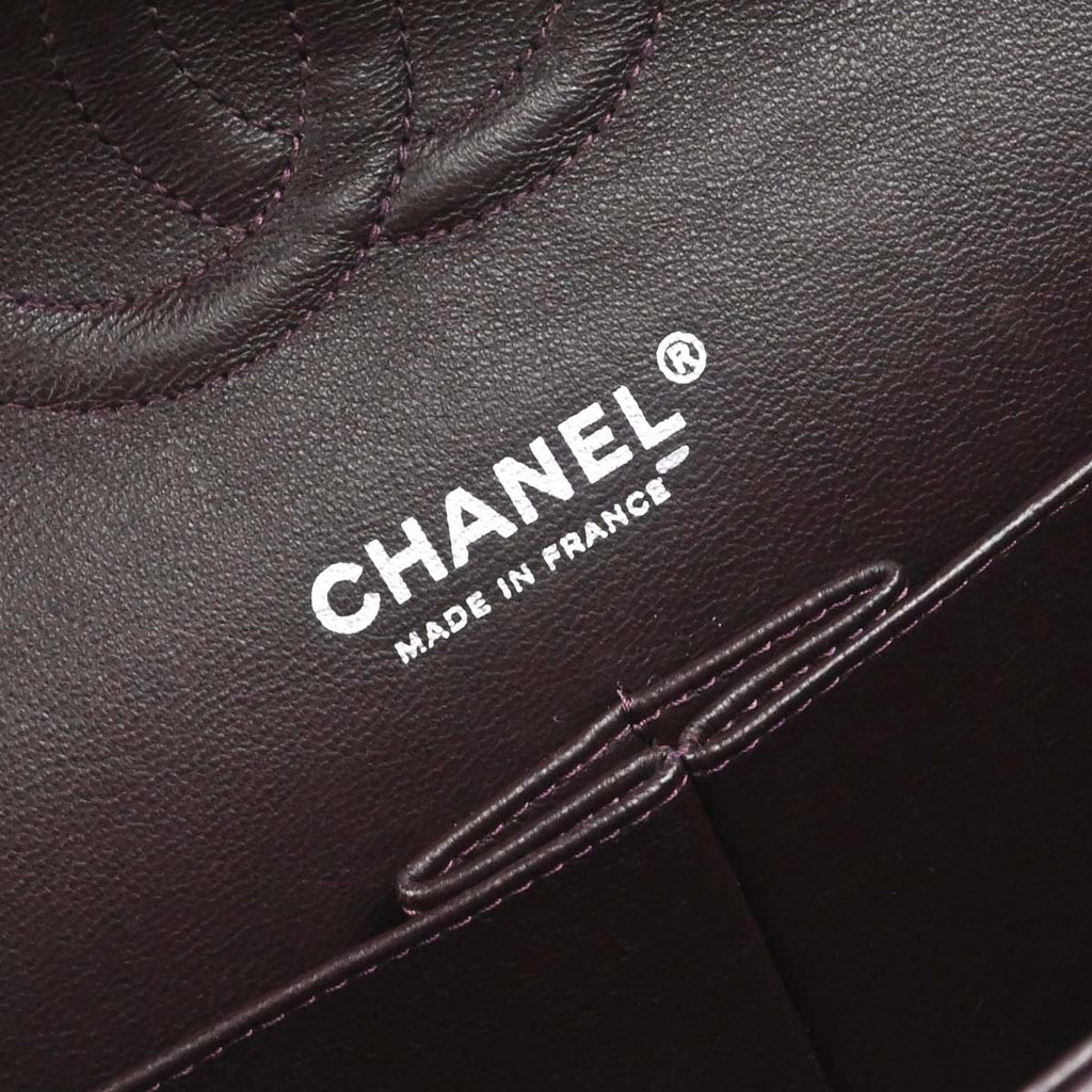 Chanel 2011 Purple Lambskin Medium Classic Double Flap Shoulder Bag