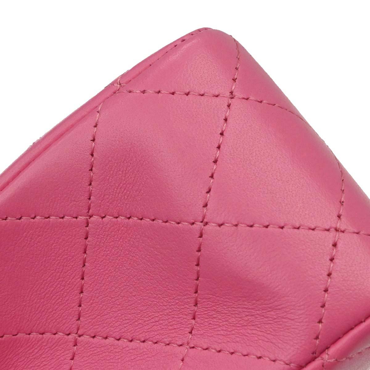 Chanel 2019 Pink Lambskin Medium Classic Double Flap Shoulder Bag