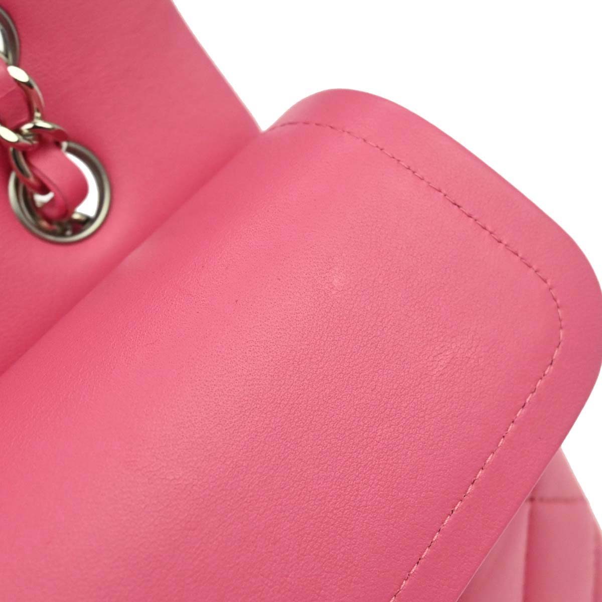 Chanel 2019 Pink Lambskin Medium Classic Double Flap Shoulder Bag