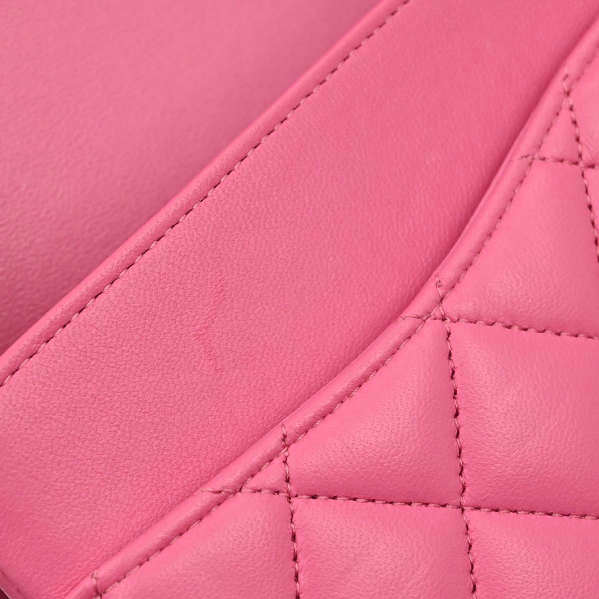 Chanel 2019 Pink Lambskin Medium Classic Double Flap Shoulder Bag