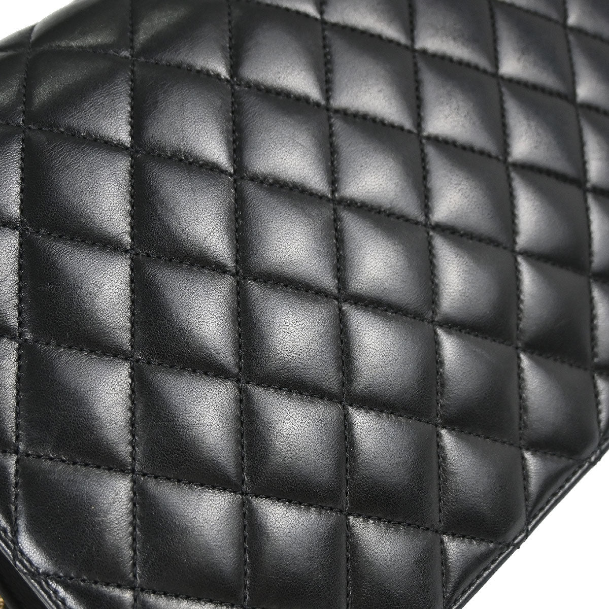 Chanel 2010-2011 Black Lambskin Turnlock Medium Half Flap Shoulder Bag