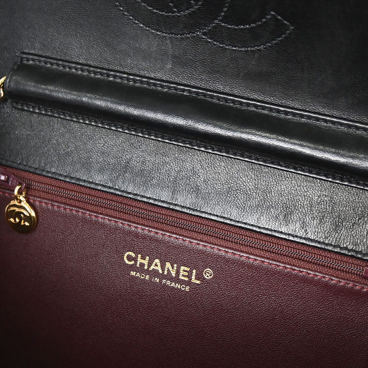 Chanel 2010-2011 Black Lambskin Turnlock Medium Half Flap Shoulder Bag