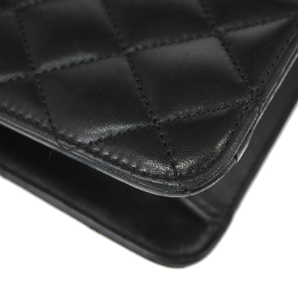 Chanel 2010-2011 Black Lambskin Turnlock Medium Half Flap Shoulder Bag