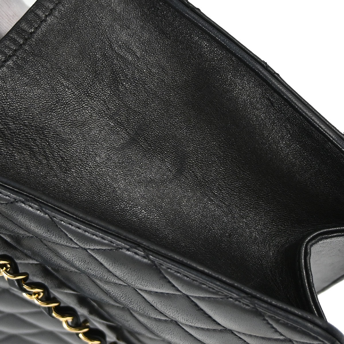 Chanel 2010-2011 Black Lambskin Turnlock Medium Half Flap Shoulder Bag