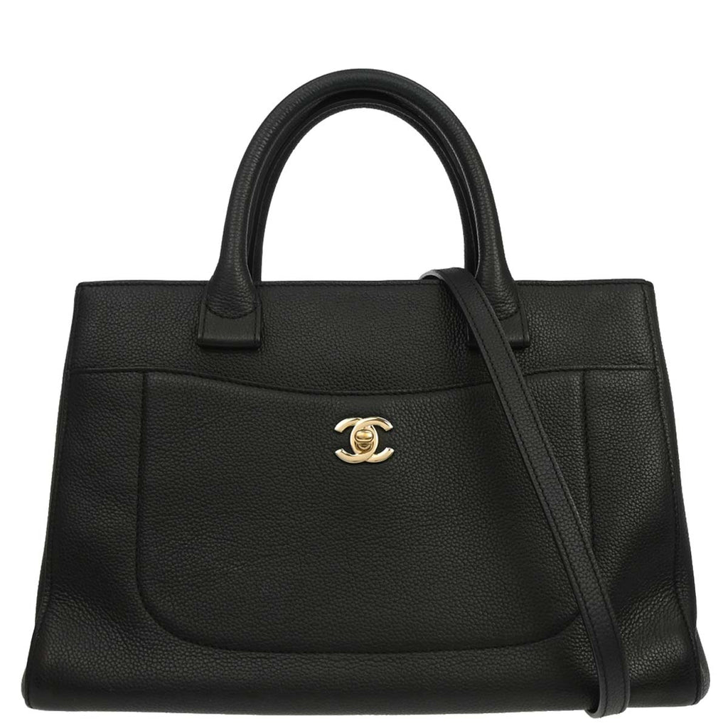 Chanel 2017 Black Neo Executive Tote 2way Shoulder Handbag