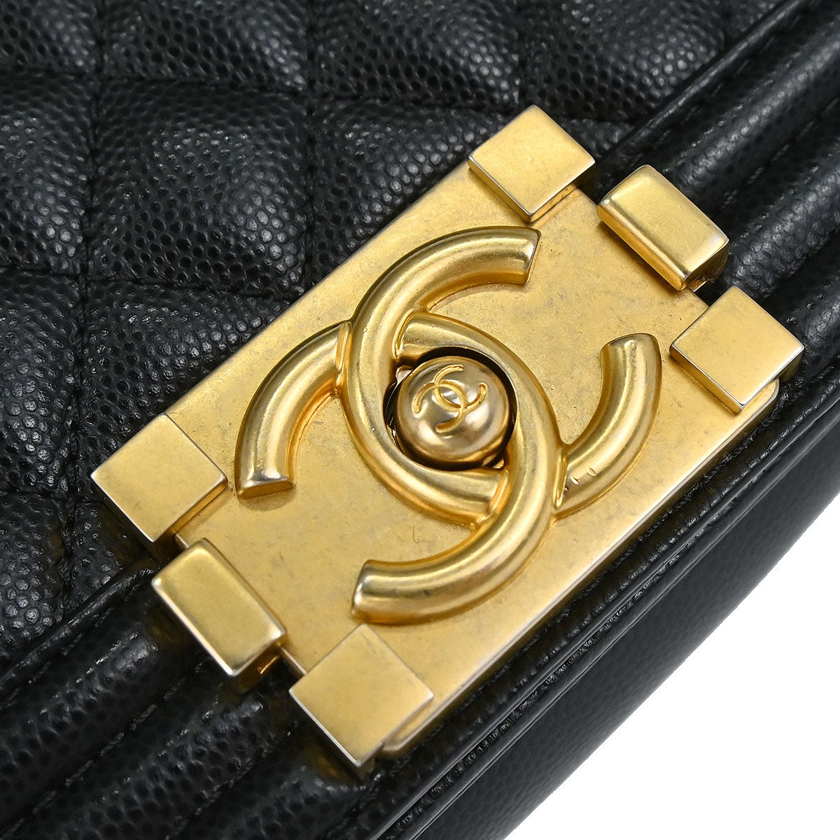 Boy Chanel 2019 Black Caviar Skin Small Chain Shoulder Bag