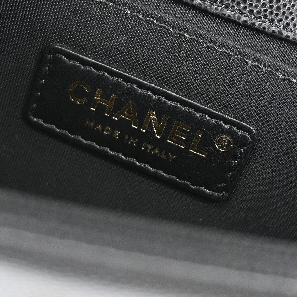 Boy Chanel 2019 Black Caviar Skin Small Chain Shoulder Bag
