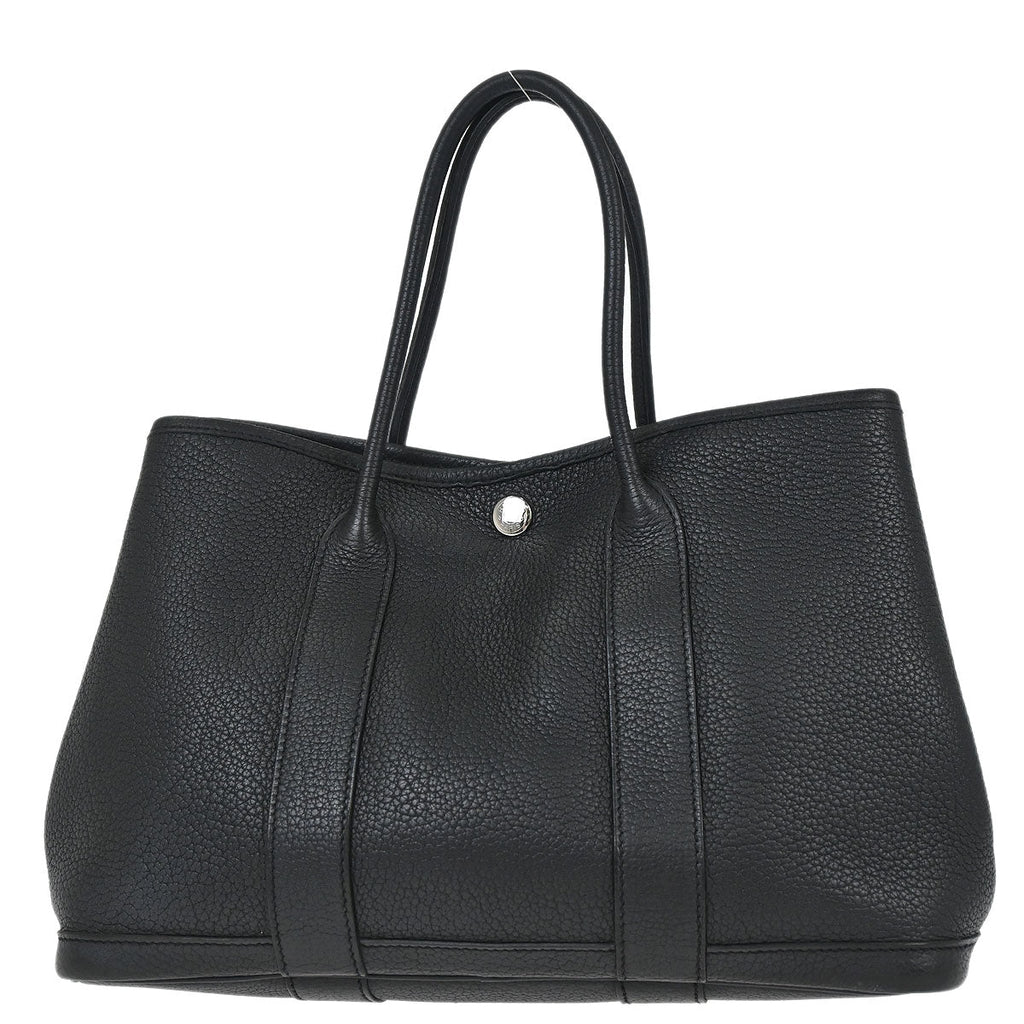 Hermes Black Negonda Garden Party 30 TPM Tote Bag
