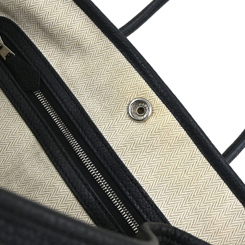 Hermes Black Negonda Garden Party 30 TPM Tote Bag
