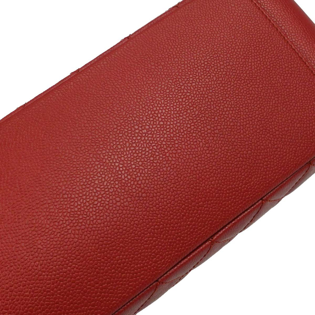 Chanel 2012-2013 Red Caviar Skin Grand Shopping Tote GST Chain Handbag