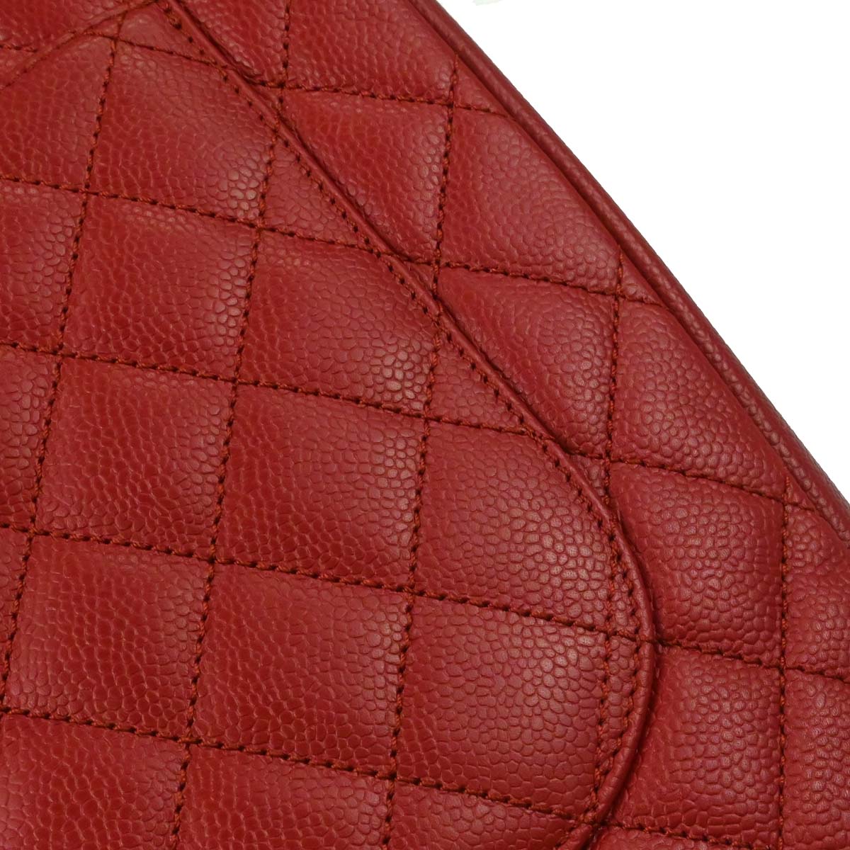 Chanel 2012-2013 Red Caviar Skin Grand Shopping Tote GST Chain Handbag
