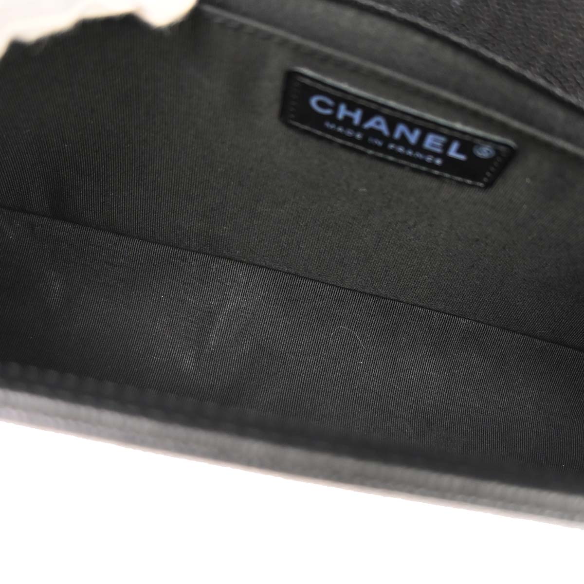Boy Chanel 2019 Black Caviar Skin Medium Chain Shoulder Bag