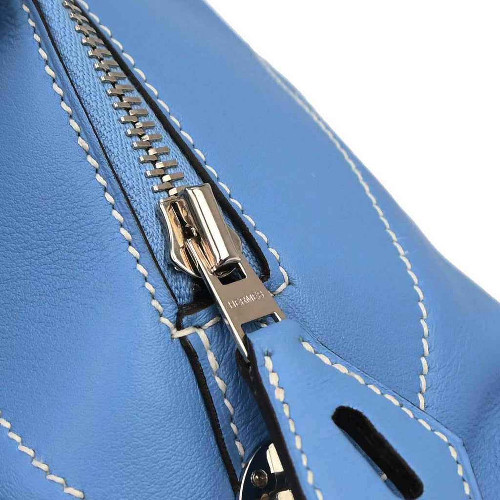 Hermes Blue Paradise Veau Sikkim Bolide Relax 35 Handbag