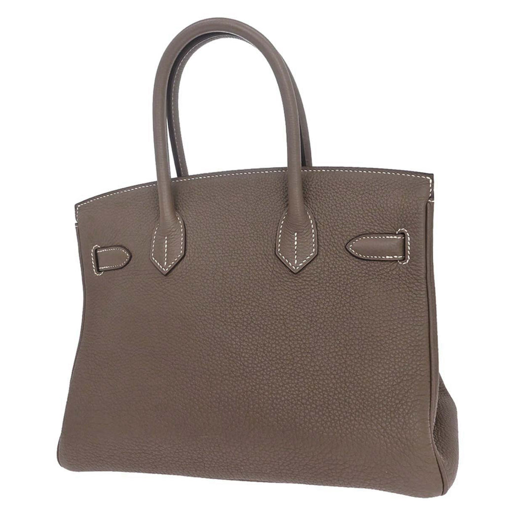 Hermes Etoupe Gray Togo Birkin 30 Handbag