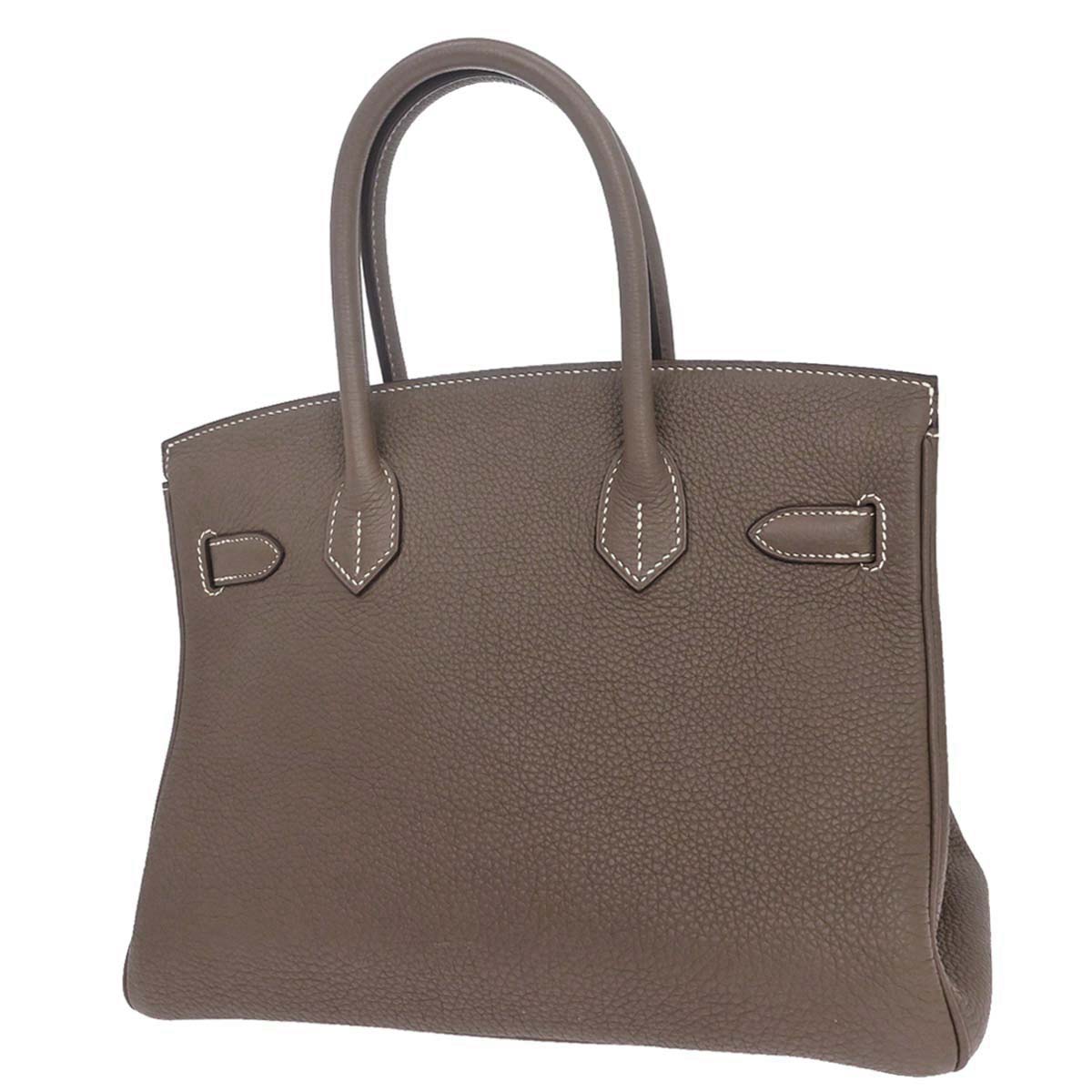 Hermes Etoupe Gray Togo Birkin 30 Handbag