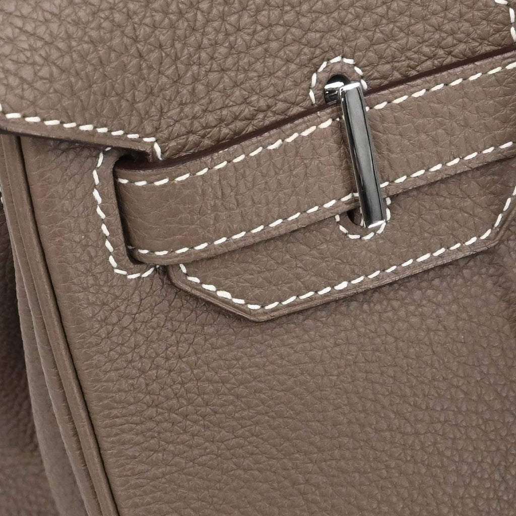 Hermes Etoupe Gray Togo Birkin 30 Handbag