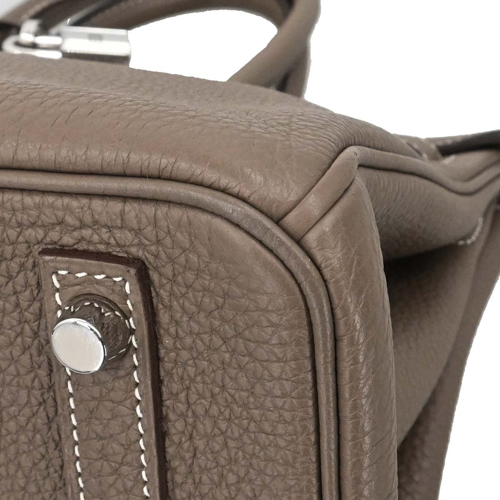 Hermes Etoupe Gray Togo Birkin 30 Handbag