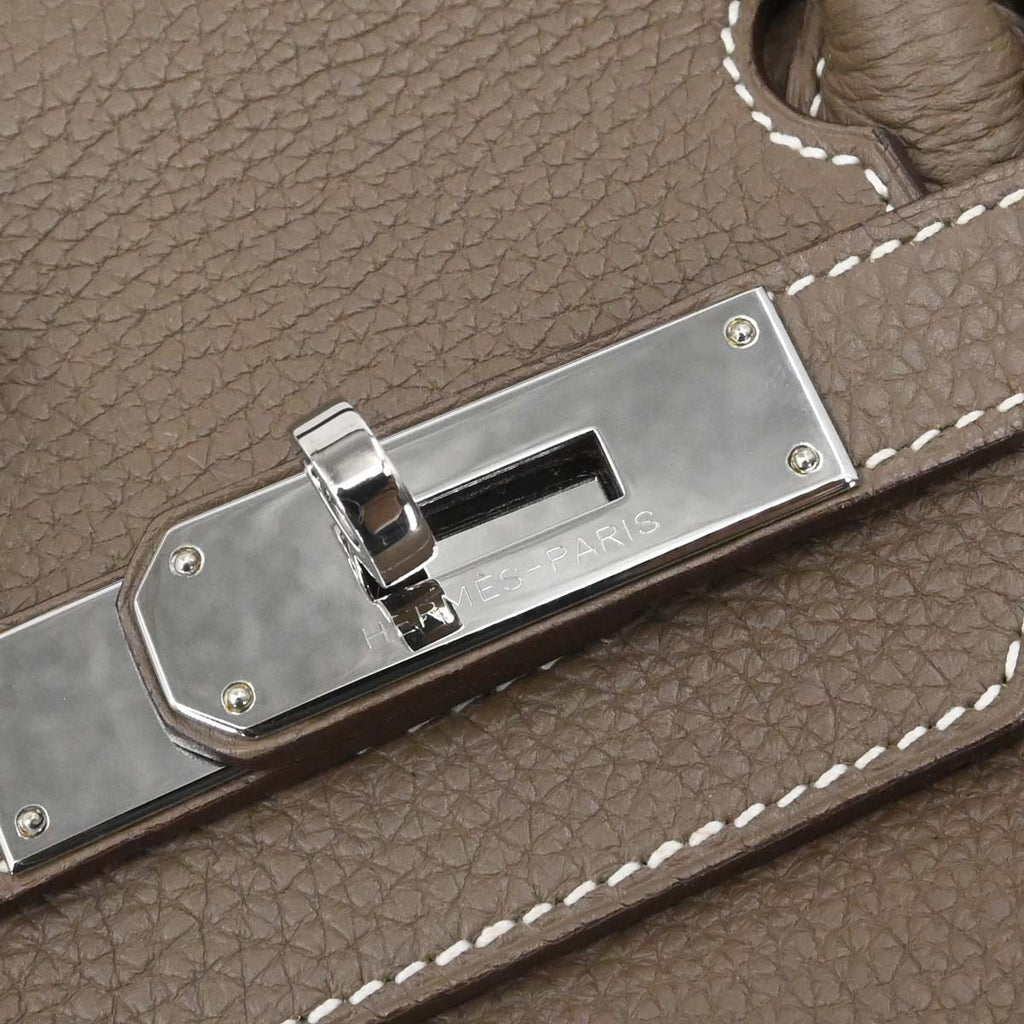Hermes Etoupe Gray Togo Birkin 30 Handbag