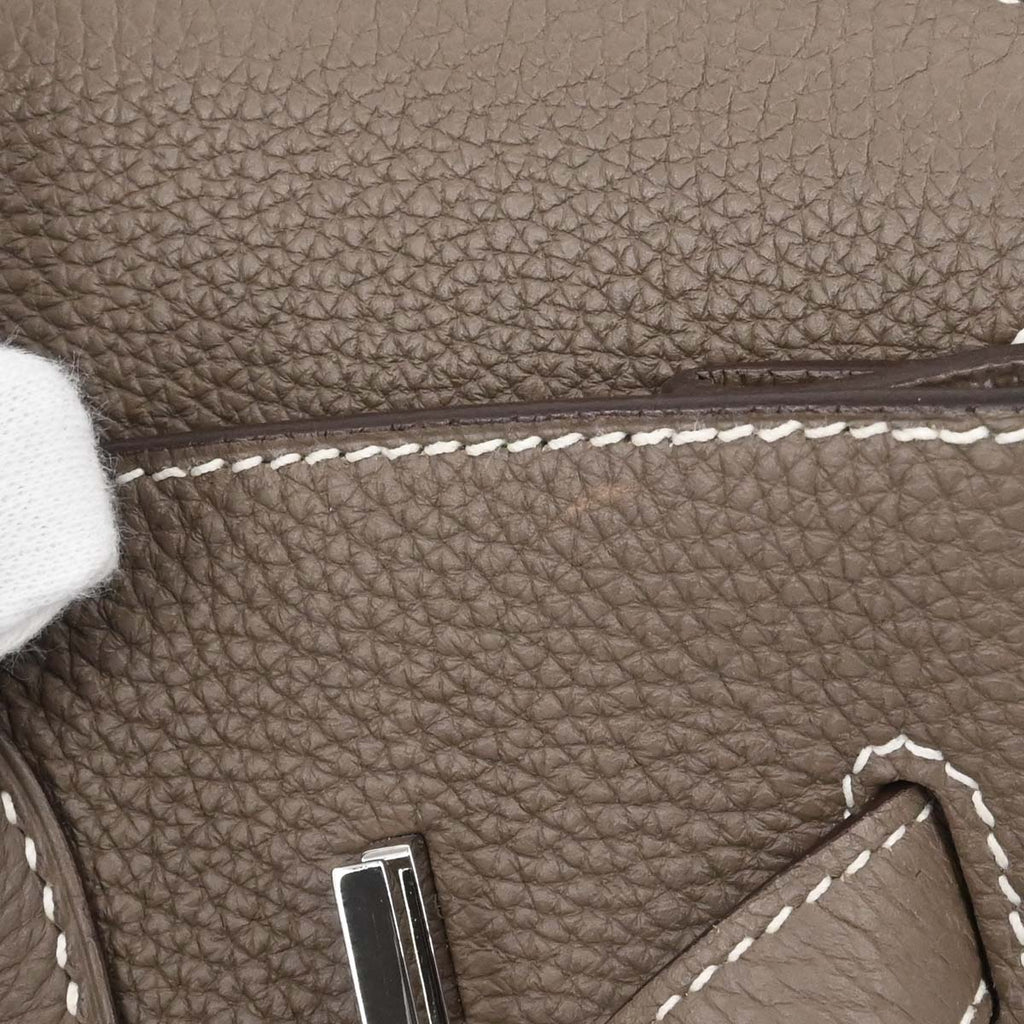 Hermes Etoupe Gray Togo Birkin 30 Handbag