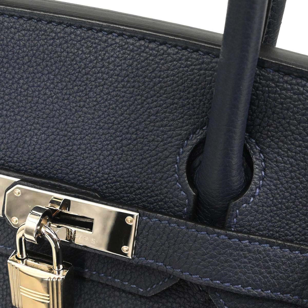 Hermes Blue Nuit Togo Birkin 30 Handbag