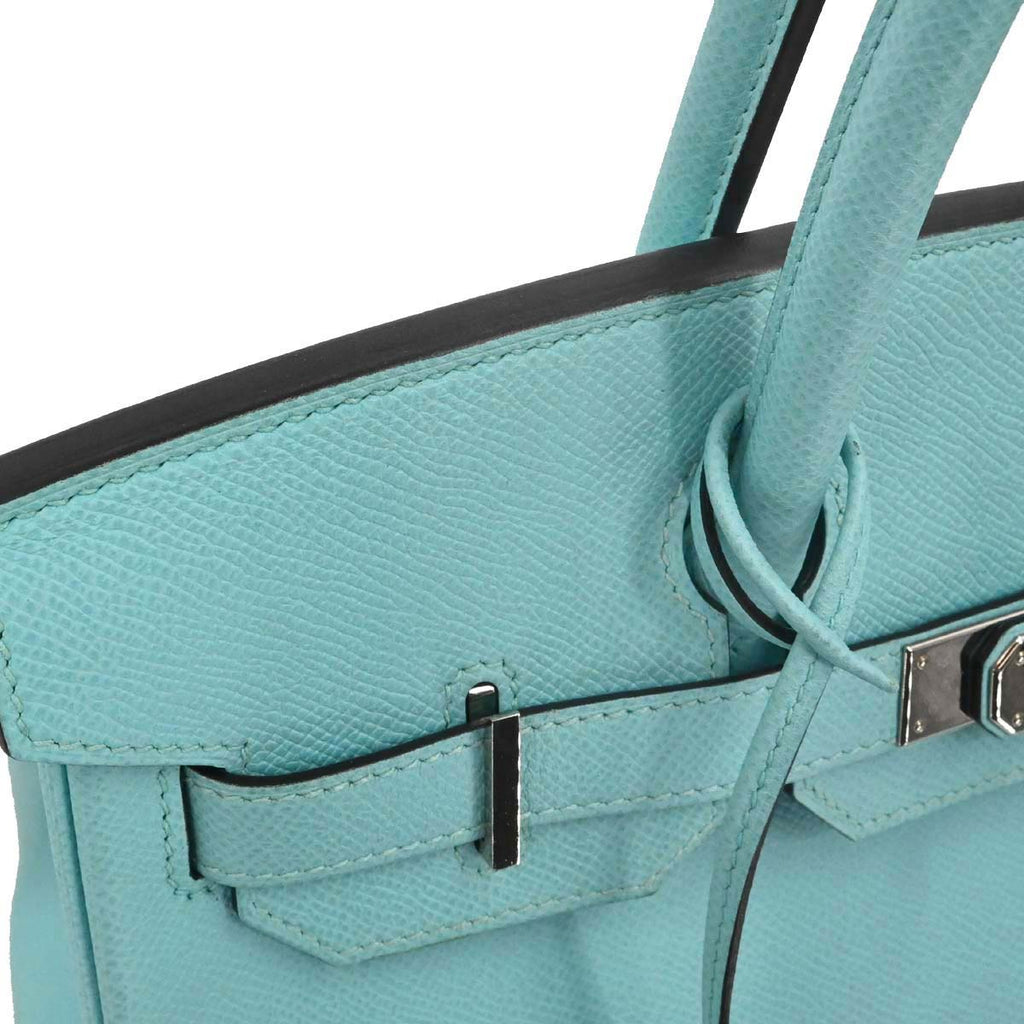 Hermes Blue Atoll Epsom Birkin 30 Handbag