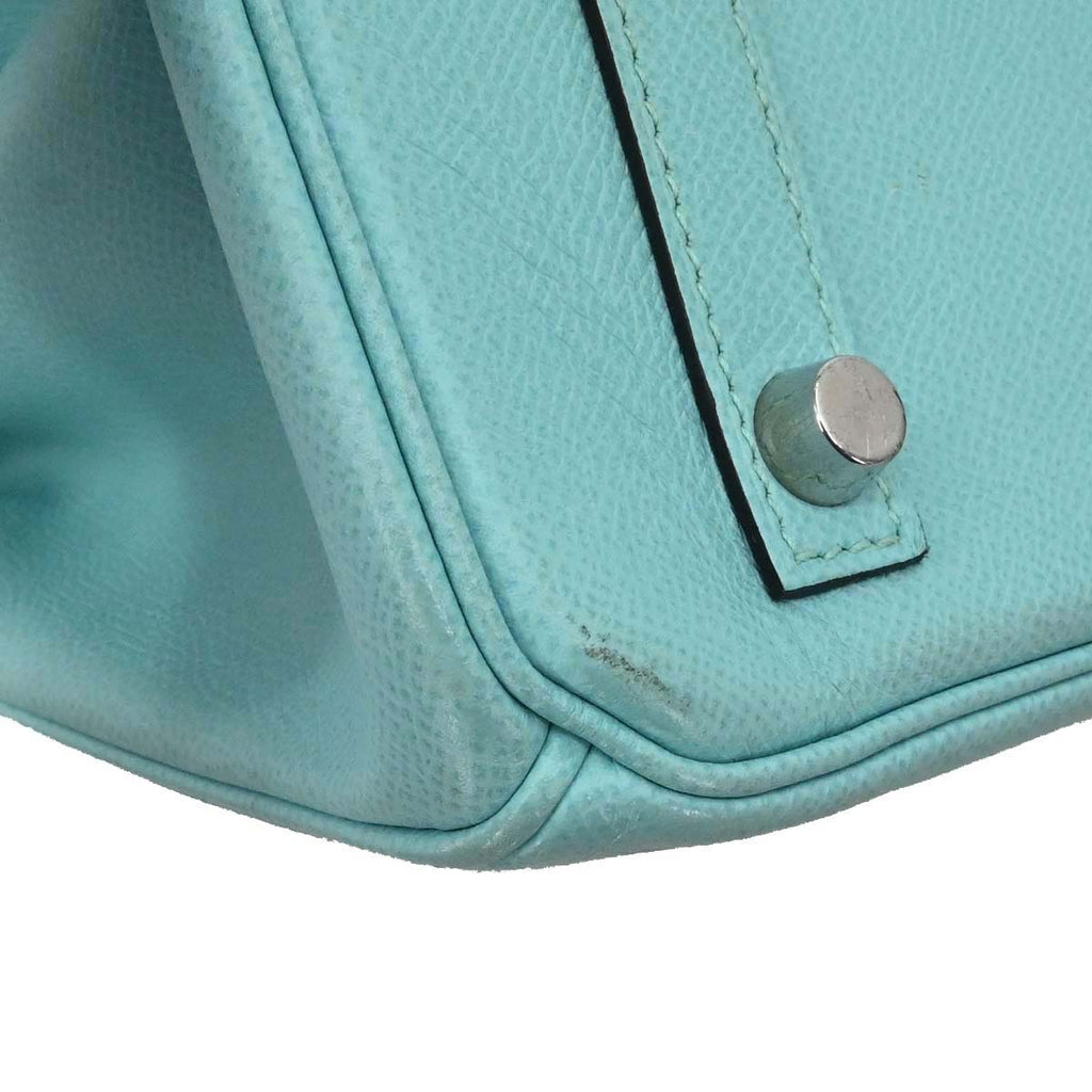 Hermes Blue Atoll Epsom Birkin 30 Handbag