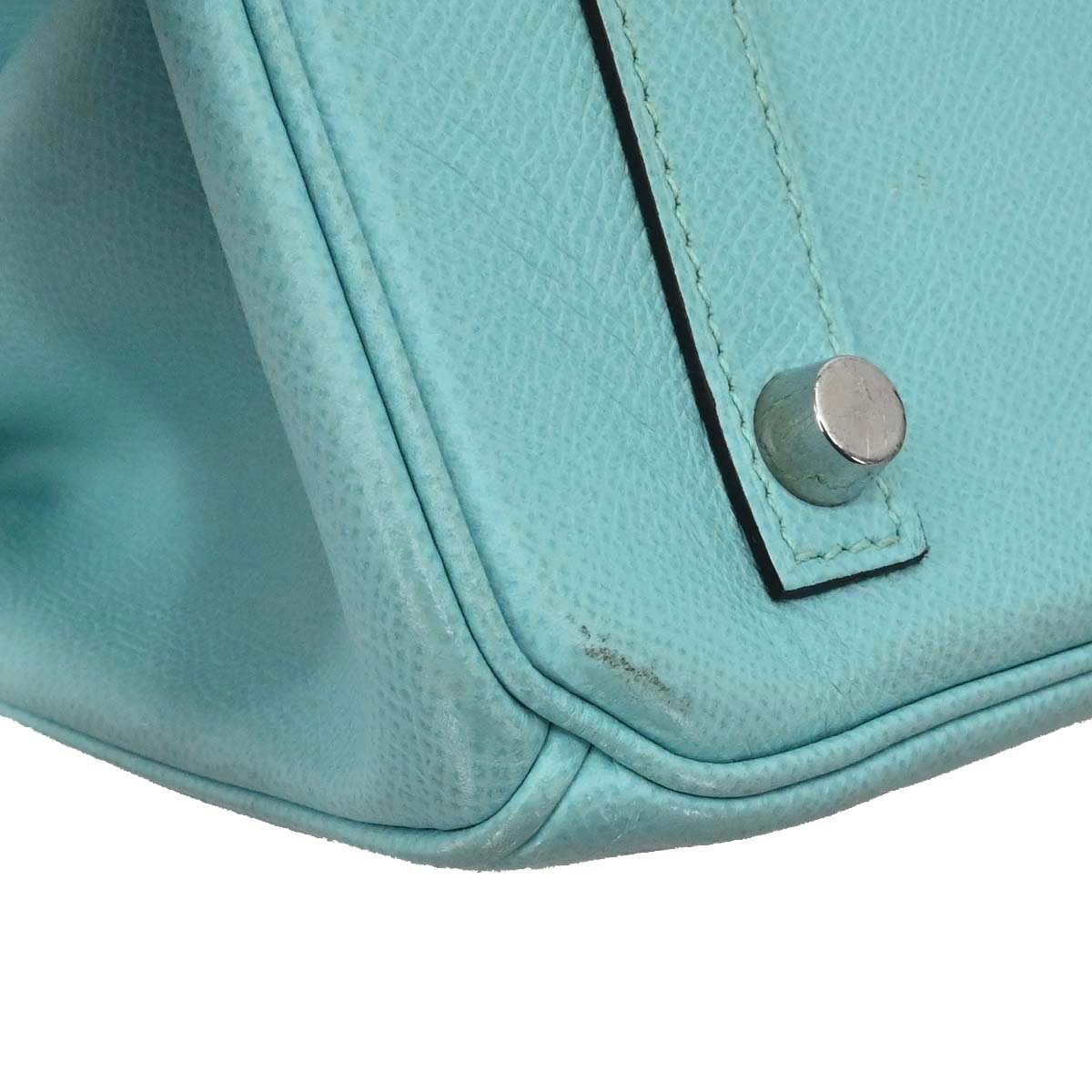 Hermes Blue Atoll Epsom Birkin 30 Handbag