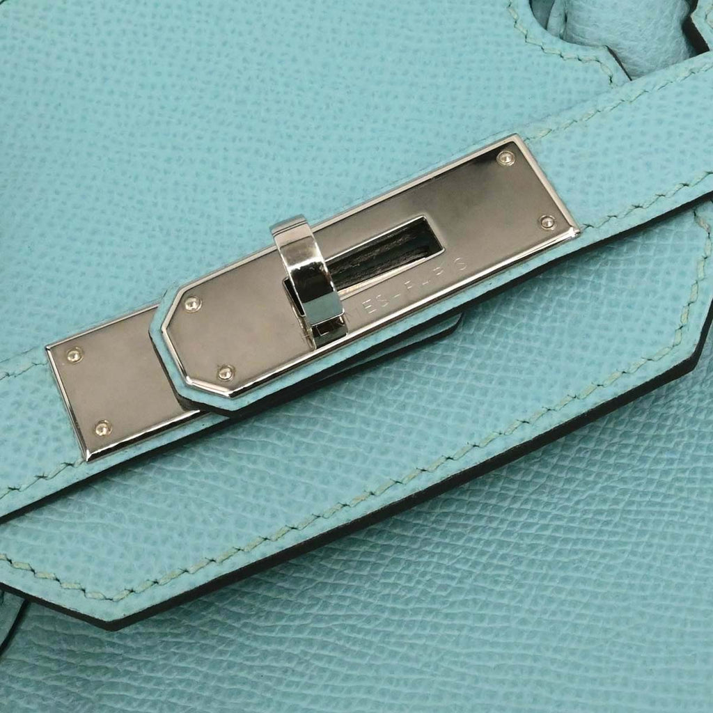 Hermes Blue Atoll Epsom Birkin 30 Handbag