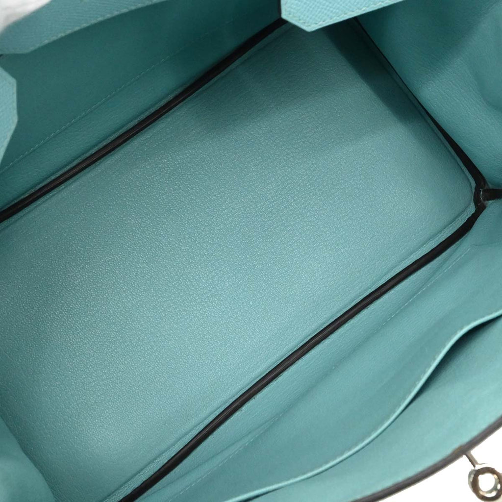 Hermes Blue Atoll Epsom Birkin 30 Handbag