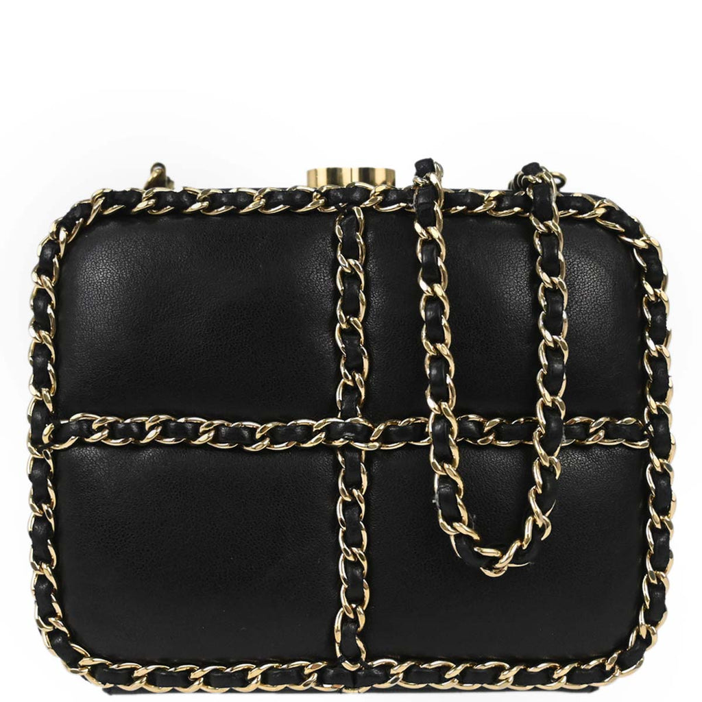 Chanel 2011 Black Lambskin Chain Shoulder Bag