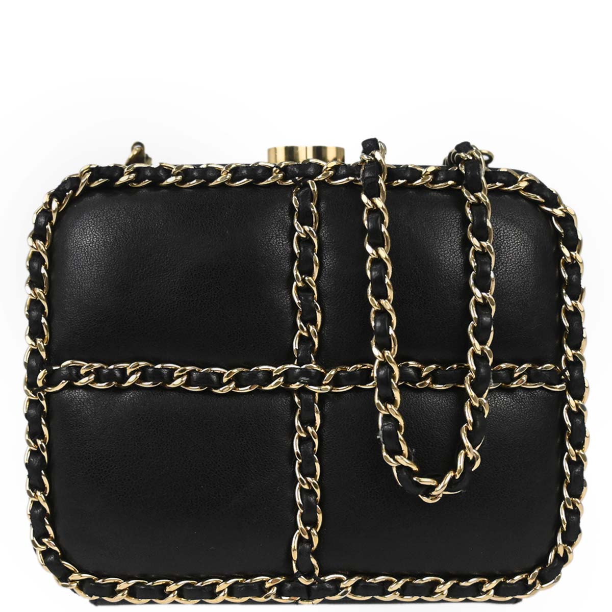 Chanel 2011 Black Lambskin Chain Shoulder Bag
